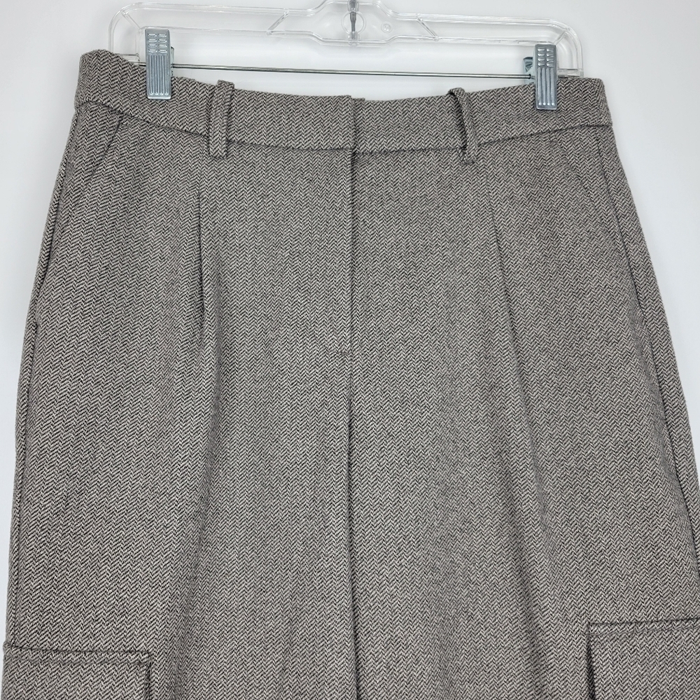 NWT Vero Moda VMPIA Straight Herringbone Pant in Light Grey Size 6 - Picture 5 of 12